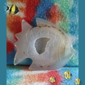 Agate Angelfish Carving
